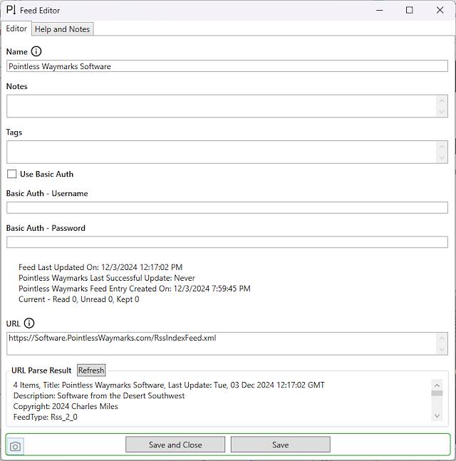 2024 December Feed Reader Feed Editor