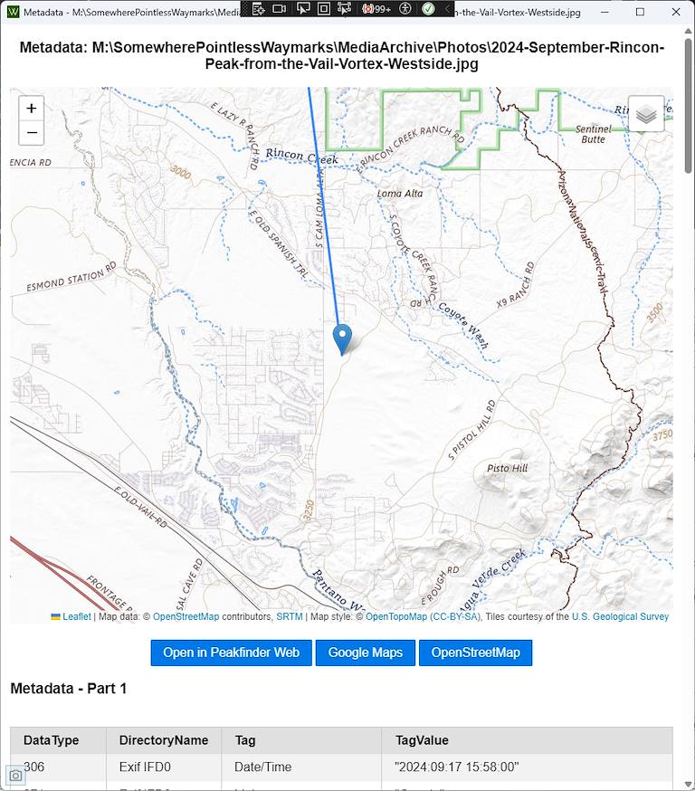 2024 December File Metadata Report including Map and Photo Direction